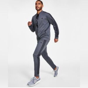 adidas mens Tricot Heathered Joggers & Jacket set size M